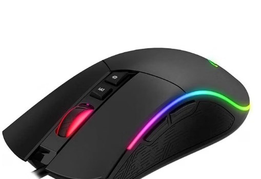 Havit Mouse Gamer MS1001S RGB Programável Macro, 7 Botões, 800-1600-2400-3200-4800-8000 DPI, USB, Design Ergonômico, Antiderrapante