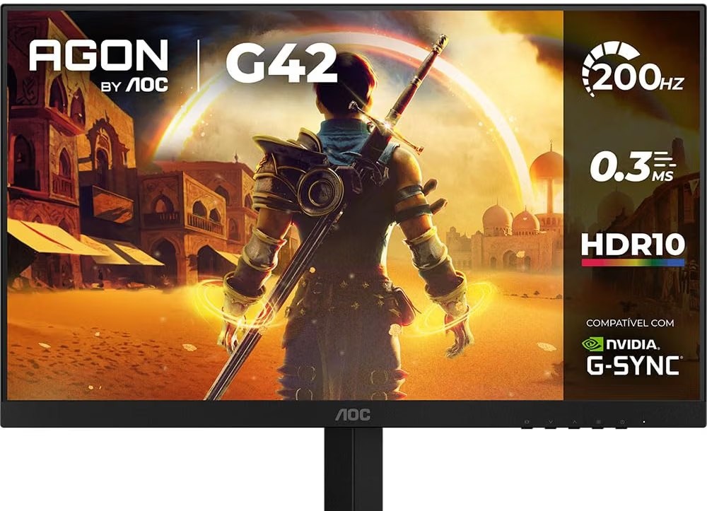 Monitor Gamer AOC AGON G42 24 200Hz 0,3ms IPS HDR10 NVIDIA G-Sync 24G42HE