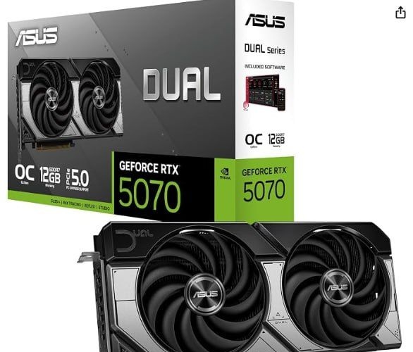 Amazon - ASUS Dual GeForce RTX 5070 12 GB GDDR7 OC Edition - placa gráfica