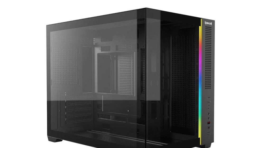 Gabinete Gamer Redragon Wideload Mini Lite Rgb Preto Sem Fans Micro Atx