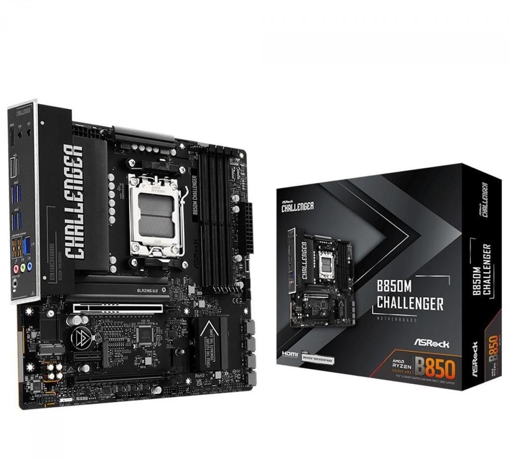 Placa Mãe ASRock B850M Challenger, Chipset B850, AMD AM5, mATX, DDR5