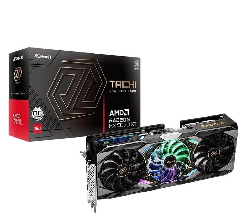 Placa de Vídeo AsRock AMD Radeon RX 9070 XT Taichi OC 16GB GDDR6 256 Bits