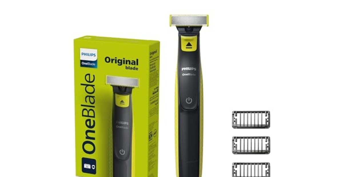 Philips OneBlade Barbeador e Aparador Elétrico Raspa, Apara e Contorna
