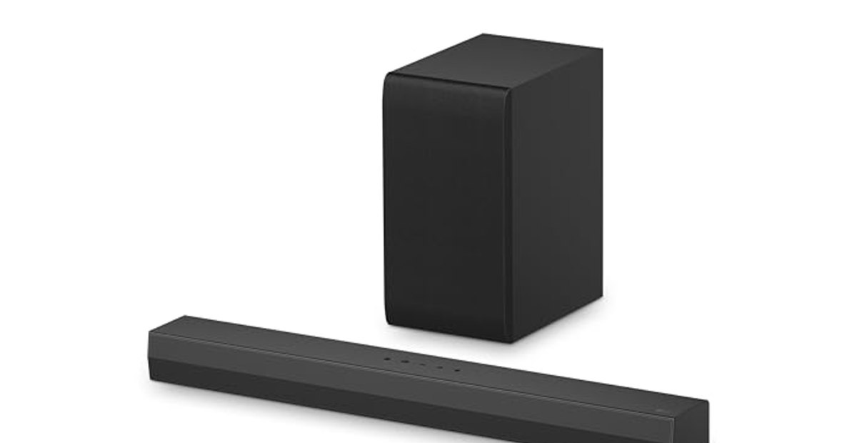 Soundbar LG 300W RMS, 2.1 Canais, Dolby Digital, Sem fios, Bluetooth 5.3, Entrada Óptica, HDMI, AI Sound Pro - S40T