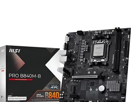 Placa-Mãe MSI PRO B840M-B AM5 para Ryzen DDR5 mATX M.2 NVMe HDMI VGA