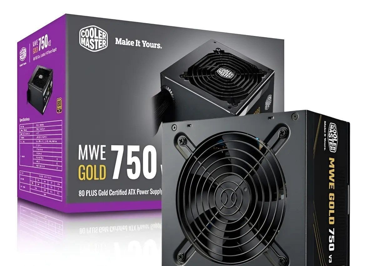 750w Fonte Cooler Master Mwe Gold 750 V3 Atx 3.1 80 Plus Gold