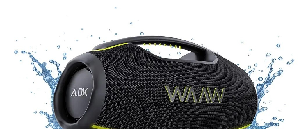 Caixa de Som Boombox Waaw by Alok Hyperboom 1000 Bluetooth À Prova dÁgua 180W RMS Até 12h de Autonomia