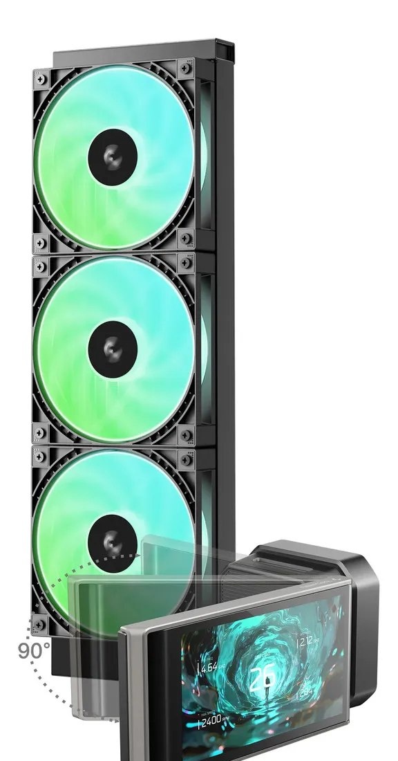 Water Cooler Lt360 Vision Deepcool Preto Argb Preto 360mm
