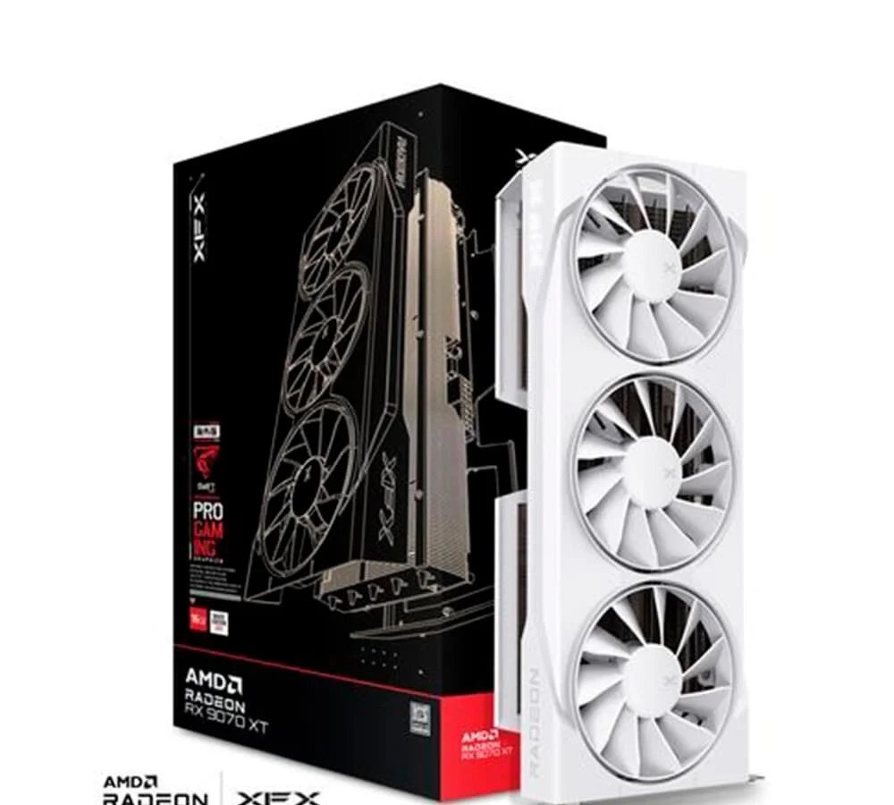 Placa de Vídeo XFX Swift RX 9070 XT WHITE TRIPLE FAN GAMING EDITION WITH AMD Radeon, 16GB, GDDR6, HDMI 3xDP, RDNA 4 - RX-97TSWF3W9