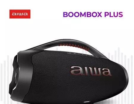 APP Caixa de Som Boombox AIWA - Bluetooth, 3 vias, IP66, AWS-BBS-01-B