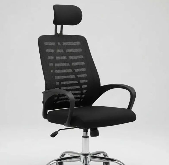 MercadoLivre - Cadeira Executiva Eike Mesh Zebra Alta Preta Giratória Ergonômica Com Reclinável