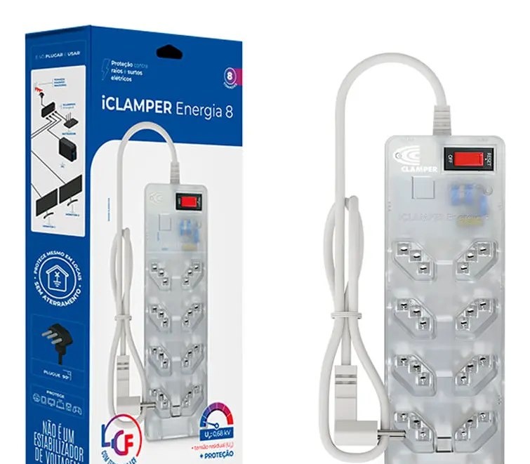 Filtro De Linha Dps Com Tecnologia Lcf Iclamper Energia 8 To
