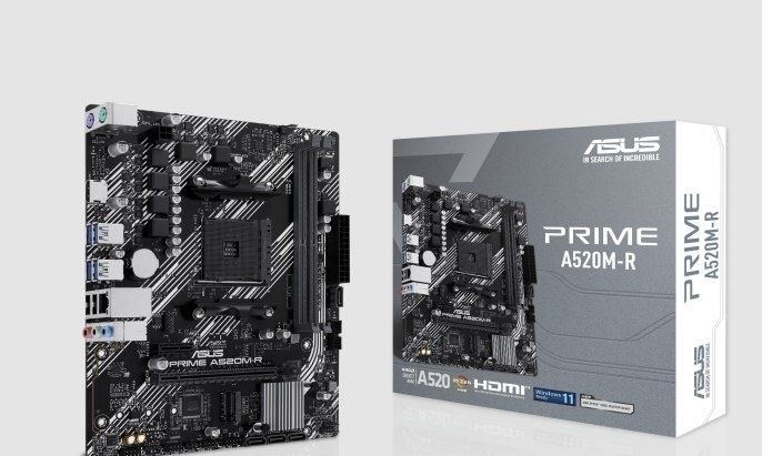 Placa-mãe Asus para AMD AM4 Prime A520M-K 2xDDR4 mATX - 90MB1500-M0EAY0