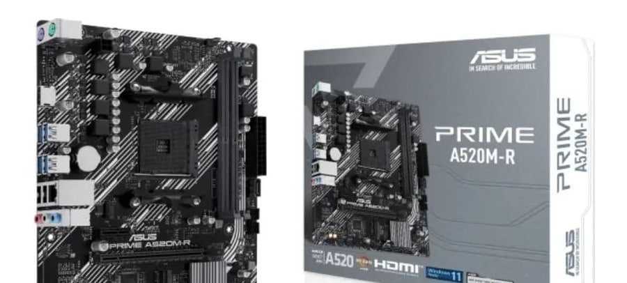 Placa Mãe Asus Prime A520m-r Am4 Ddr4 M.2 Chipset A520 Hdmi Preto