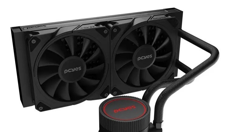 Water Cooler 240mm Pcyes Sangue Frio 3 Black Vulcan Wcsf3120br Tdp 200w