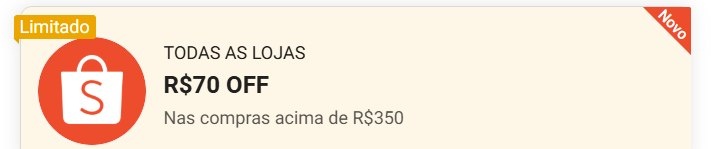 NOVO CUPOM SHOPEE