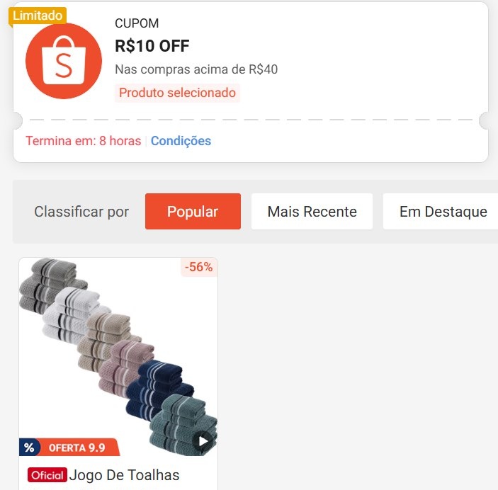 NOVO CUPOM SHOPEE
