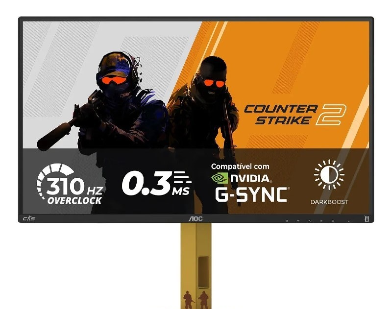 Monitor Gamer AOC AGON CS2 25 310Hz 0.3ms HDR400 IPS Base Ajustável CS25G cs 2
