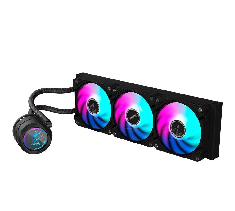 Water Cooler Gigabyte Aorus 360, RGB, 360mm, AMDIntel, Preto - GP-AORUS WATERFORCE II 360