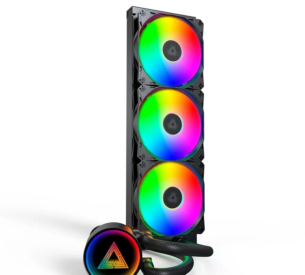 Water Cooler Montech LightFlow, ARGB, 360mm, AMD e Intel, Preto - LGTF360BK