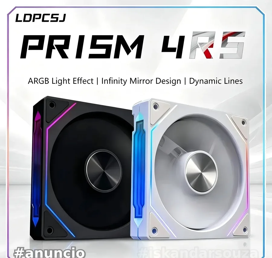 Kit Fan PRISM 4RS aRGB fans 4 rs 5v white ou black