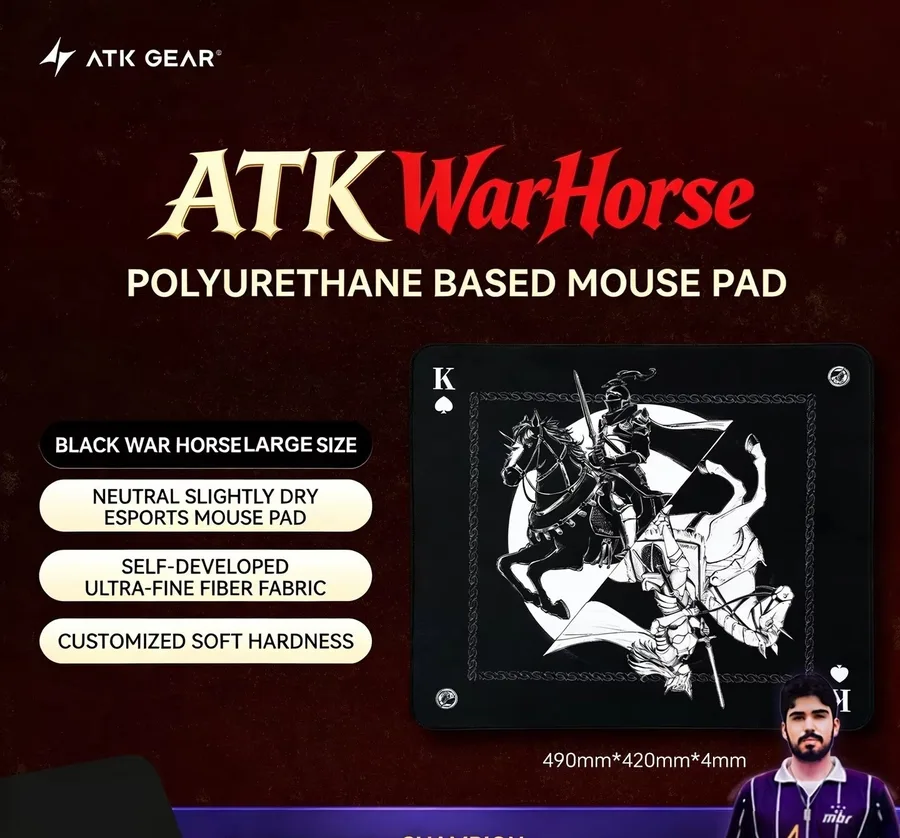 Mousepad ATK Warhorse Battle Riding, 490x420x4mm , Original mouse pad 49x42x4mm War Horse