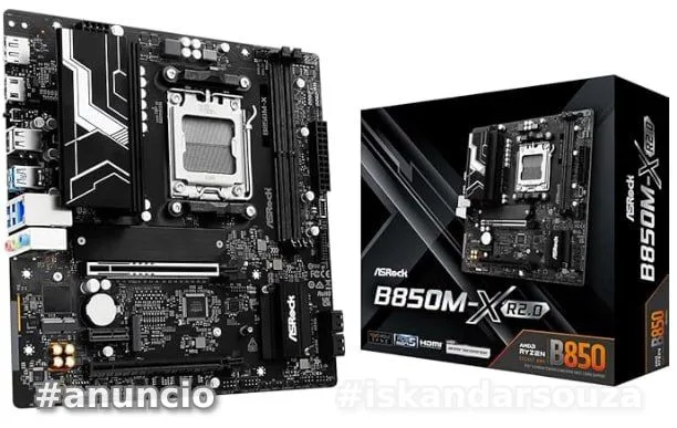 Placa Mãe Asrock B850M-X R2.0 AM52xDDR5HDMIDPM.2USB 3.2