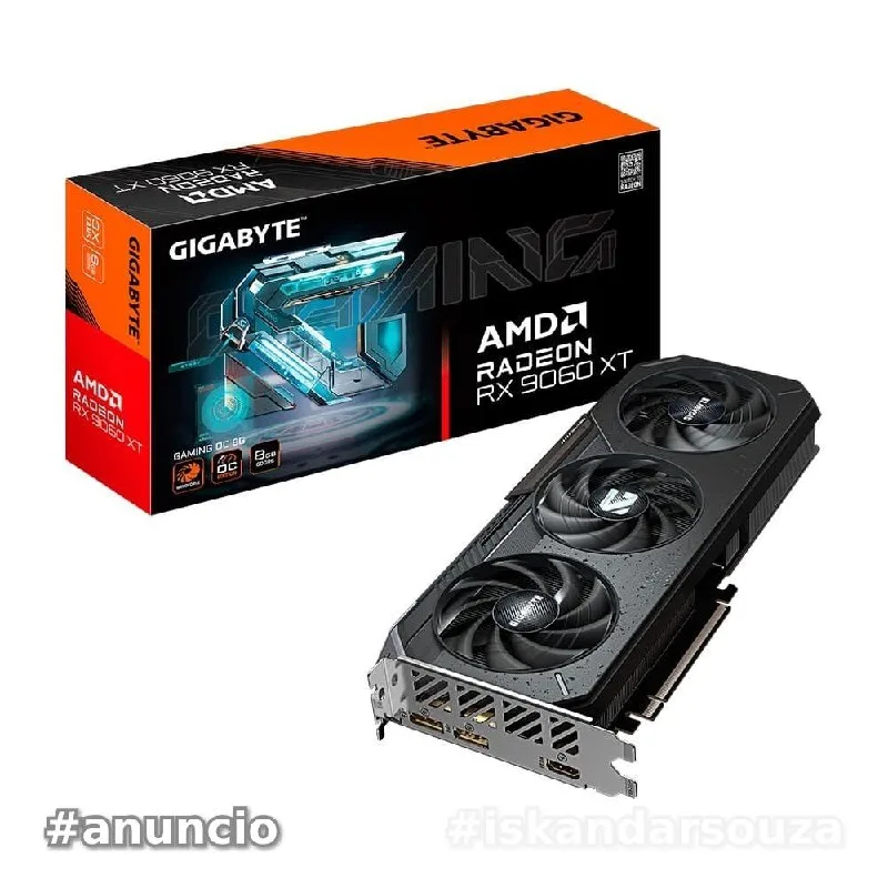 Placa de Vídeo Gigabyte RX 9060 XT Gaming OC AMD Radeon