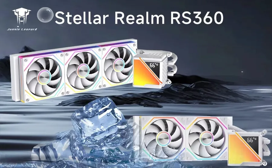 Water Cooler Jungle Leopard Star Realm RS, aRGB Com tela LCD 240 e 360