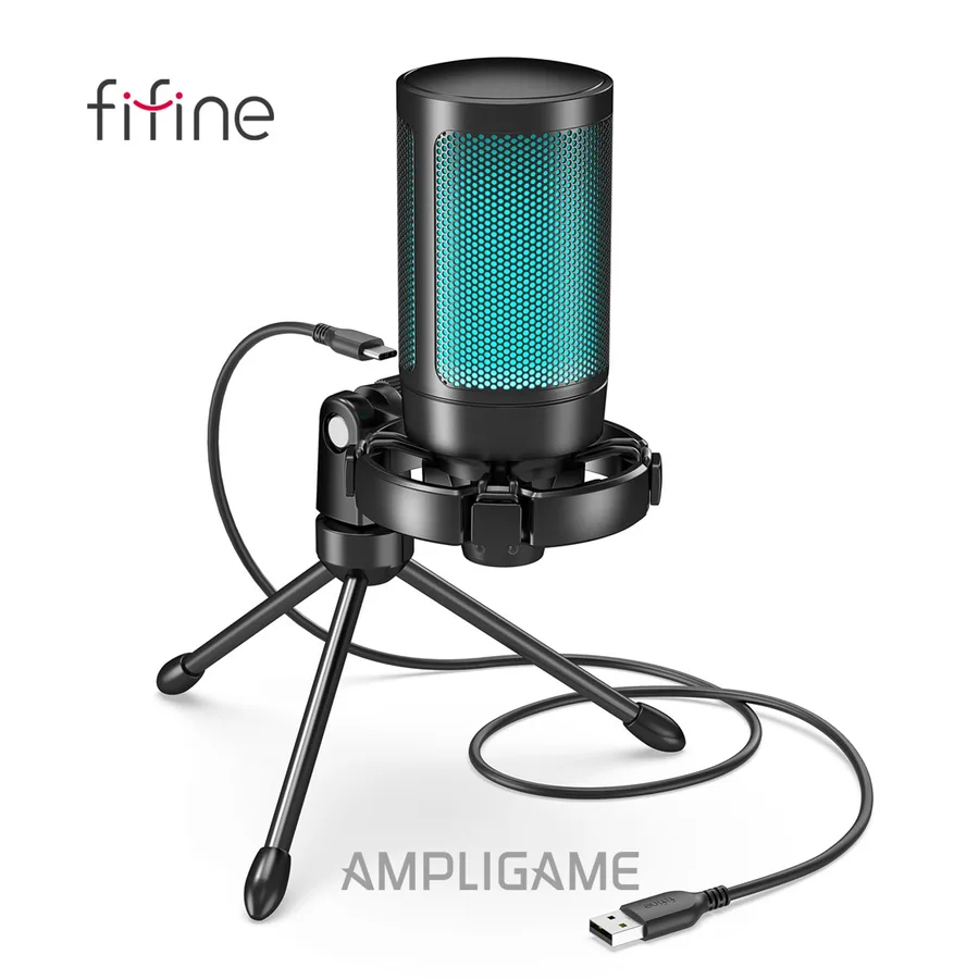 Microfone FIFINE Ampligame A2 USB gamer RGB