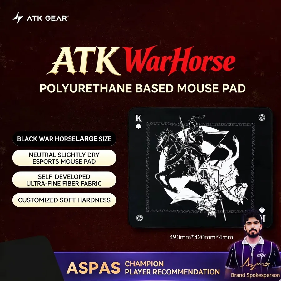 Mousepad ATK Warhorse Battle Riding, 490x420x4mm , Original mouse pad 49x42x4mm War Horse