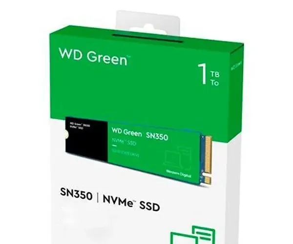Ssd 1tb Western Digital Green Sn350 Nvme, Gen3, M.2 2280 Azul