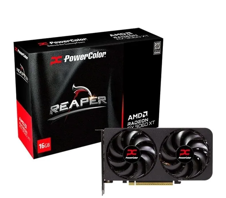 Placa de Video PowerColor Radeon RX 9060 XT Reaper, 16GB, GDDR6, 128-bit, RX9060XT-16G-A-NAC