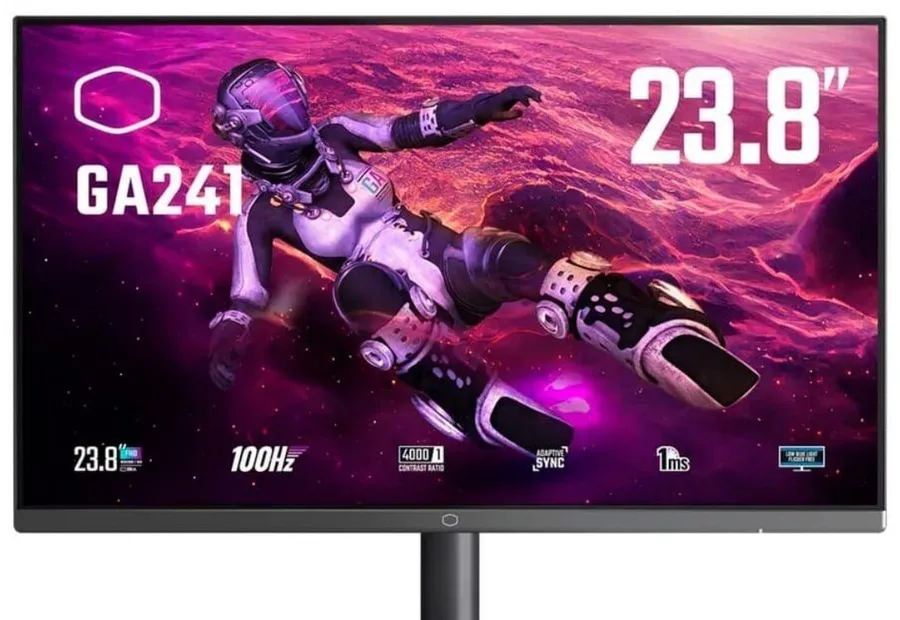 Kabum - Monitor Gamer Cooler Master 23.8, FHD, 100Hz, 1ms, VA, HDMI e VGA, HDR, Adaptive Sync, Preto - GA241