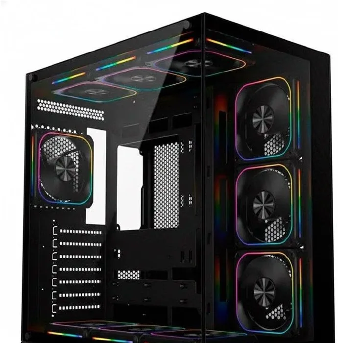 Gabinete Gamer Liketec Zeus V3, ATX, Frontal e Lateral em Vidro Temperado, Sem Fans, Preto - LC-KB-ZEUSV3-2025-1000