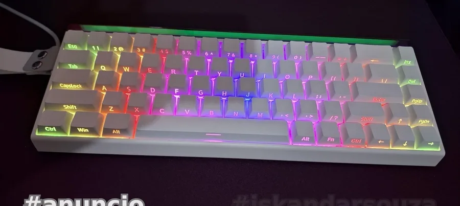 Teclado Gamer AULA HERO 68HE magnético Gatilho rápido 8K Retorno Esports Gamer Teclado RGB Teclado para jogos com fio 68 he hero68 hero68he