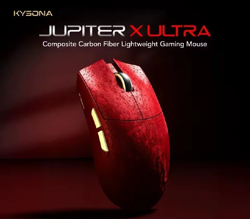 Mouse Gamer Sem Fio KYSONA Jupiter X Ultra 3950 54L15, Fibra de Carbono PAW3950