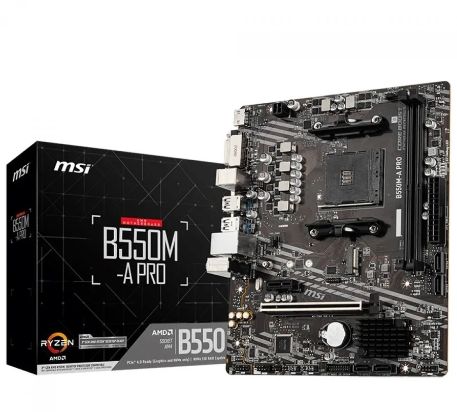 Shopee  TNT - Placa Mãe MSI B550M-A PRO - AMD Ryzen AM4 - DDR4 - Matx - M.2 - Hdmidvi