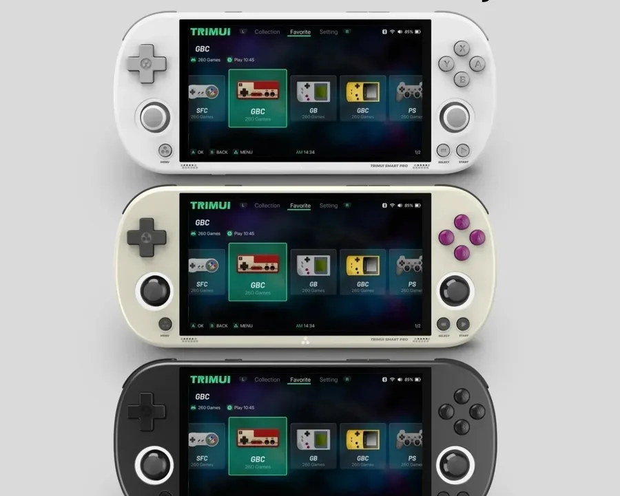Console Portátil Trimui Smart PRO com WIFI, tela 4.96p IPS, Linux, 5000mAh