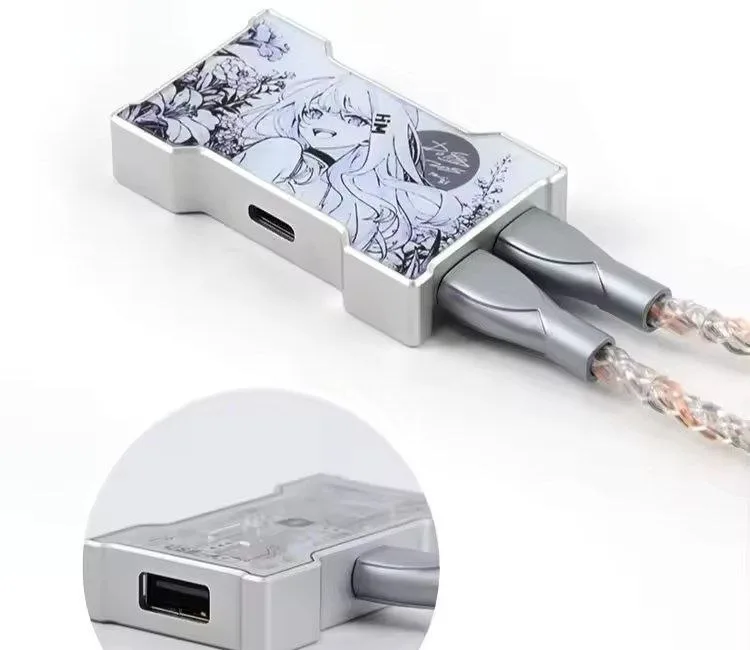 Hub HMLAB Hub-little Gaming USB HUB 1 Entrada 3 Saídas, Dock de Expansão Portátil para Desktop com Estrutura de Alumínio e Carcaça de Vidro Duplo, HMHUB