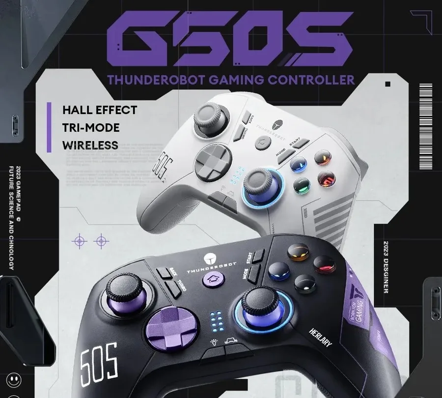Controle Gamer Thunderobot G505 Sem Fio Hall Effect Trimode Wireless g 505