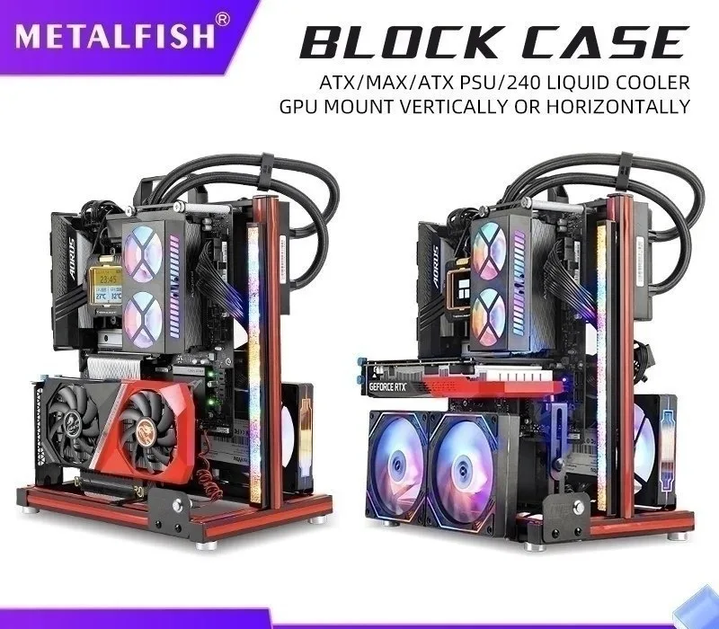 Gabinete de bancada Metalfish Block case.