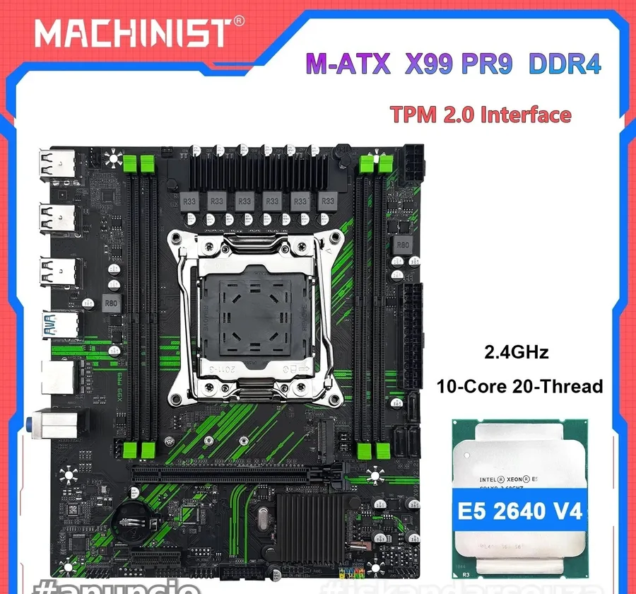 MACHINIST X99 PR9 versão com suporte ao TPM2.0   Xeon E5 2620v4