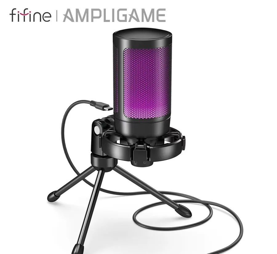 Microfone Fifine Ampligame A2 PRETO