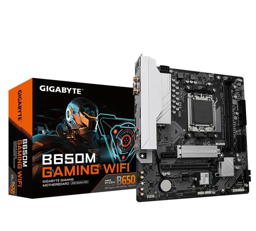 Placa Mãe Gigabyte B650M Gaming WIFI, Chipset B650, AM5, M-ATX, DDR5, B650M GAMING WIFI rev. 1.0
