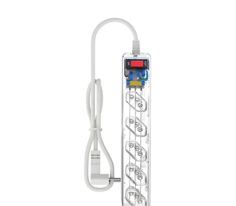 Filtro De Linha  Dps Iclamper 5 Tomadas Lcf Transparente Transparente 127220v