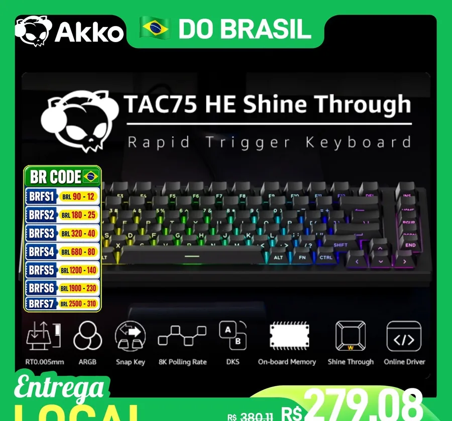 Teclado Magnético Akko Tac75 He