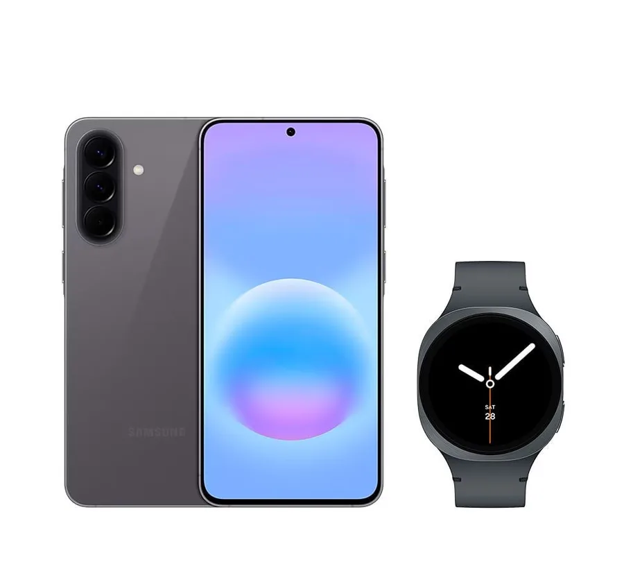 Galaxy A57 5G 256GB - Cinza  Galaxy Watch8 BT 40mm - Grafite