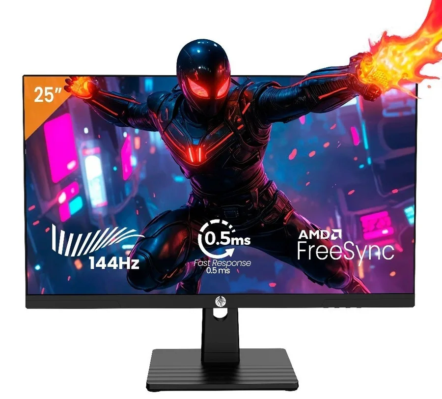 Monitor Gamer Haiz 25 144hz 0.5ms 1920x1080 HDR10 Resolução FHD HDMIDP Painel IPS VESA Alta Taxa de Atualização