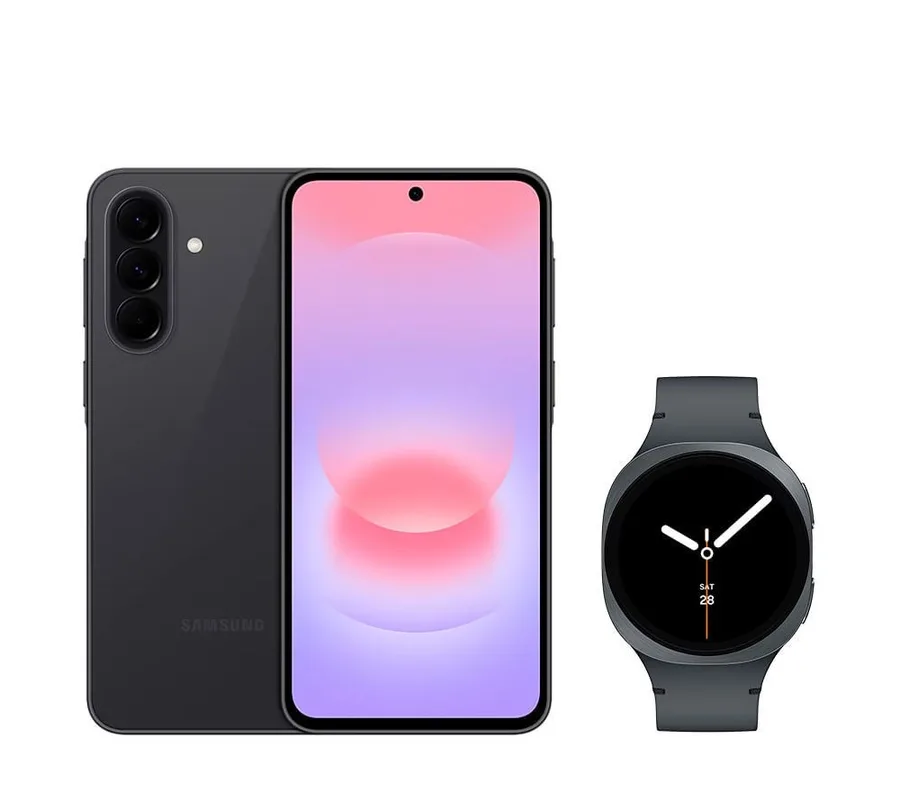 Galaxy A37 5G 128GB - Preto  Galaxy Watch8 BT 40mm - Grafite